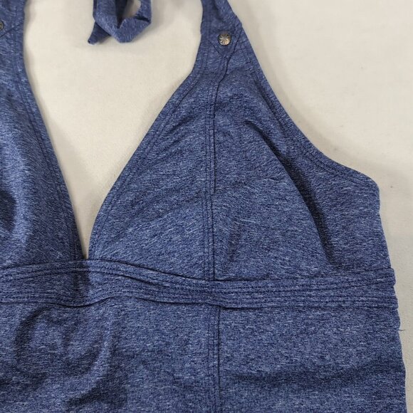 Athleta Purple Halter Tank Top Women's M Medium Built in Bra Heather Sleeveless - Picture 4 of 11